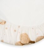 New Baby Cearceaf cu elastic Teddy bear beige din bumbac pentru landou 35 x 75 cm