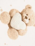 New Baby Cearceaf cu elastic Teddy bear beige din bumbac pentru landou 35 x 75 cm