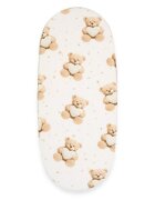 New Baby Cearceaf cu elastic Teddy bear beige din bumbac pentru landou 35 x 75 cm