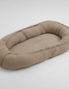 New Baby Cosulet bebelus Baby Nest 80 x 50 cm din muselina beige