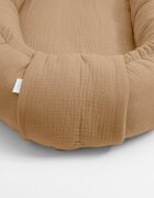 New Baby Cosulet bebelus Baby Nest 80 x 50 cm din muselina coffe