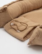 New Baby Cosulet bebelus Baby Nest 80 x 50 cm din muselina coffe