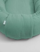 New Baby Cosulet bebelus Baby Nest 80 x 50 cm din muselina green