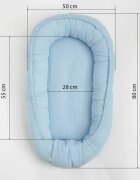 New Baby Cosulet bebelus Baby Nest 80 x 50 cm din muselina green