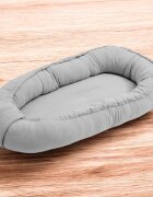 New Baby Cosulet bebelus Baby Nest 80 x 50 cm din muselina light grey