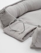New Baby Cosulet bebelus Baby Nest 80 x 50 cm din muselina light grey