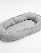 New Baby Cosulet bebelus Baby Nest 80 x 50 cm din muselina light grey