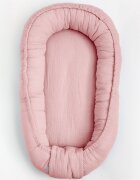 New Baby Cosulet bebelus Baby Nest 80 x 50 cm din muselina pink