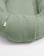 New Baby Cosulet bebelus Baby Nest 80 x 50 cm din muselina salvia