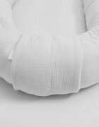 New Baby Cosulet bebelus Baby Nest 80 x 50 cm din muselina white