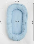 New Baby Cosulet bebelus Baby Nest 80 x 50 cm din muselina white