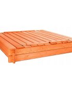 New Baby Cutie de nisip cu bancute si trapa din lemn 20x120x20 cm 3 ani+ Orange