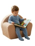 New Baby Fotoliu din burete 42x53 cm cu husa detasabila Teddy beige