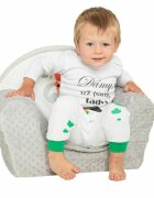 New Baby Fotoliu din burete din tesatura minky Fox Gray