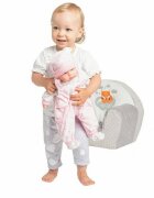 New Baby Fotoliu din burete din tesatura minky Fox Gray