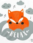New Baby Fotoliu din burete din tesatura minky Fox Gray
