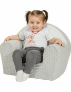 New Baby Fotoliu din burete din tesatura minky Fox Gray