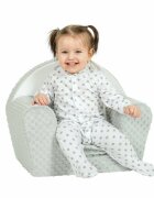 New Baby Fotoliu din burete din tesatura minky Fox Gray