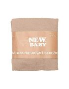 New Baby Husa pentru saltea de infasat 50x70 cm cu banda elastica bumbac terry beige