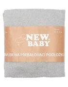 New Baby Husa pentru saltea de infasat 50x70 cm cu banda elastica Bumbac terry grey