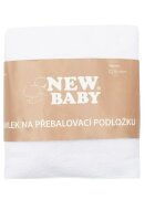 New Baby Husa pentru saltea de infasat 50x70 cm cu banda elastica Bumbac terry white