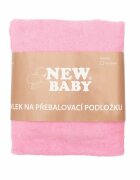 New Baby Husa universala pentru saltea de infasat din bumbac terry 50x70 cm pink