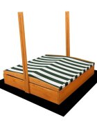 New Baby Lada de nisip cu acoperis 120 x 120 x 120 cm green-white