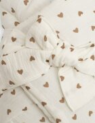 New Baby Paturica de infasat din muselina Little Heart 75x75 cm inchidere cu panglica