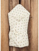 New Baby Paturica de infasat din muselina Little Heart 75x75 cm inchidere cu panglica