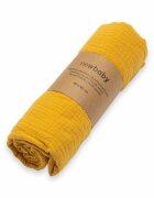 New Baby Paturica moale bebe cu multiple intrebuintari 60x60 cm din bumbac mustard