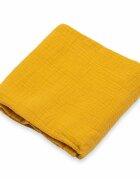 New Baby Paturica moale bebe cu multiple intrebuintari 60x60 cm din bumbac mustard