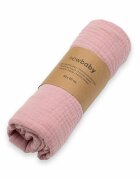 New Baby Paturica moale bebe cu multiple intrebuintari 60x60 cm din bumbac pink