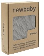 New Baby Paturica tricotata din bambus 80x100 cm grey