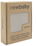 New Baby Paturica tricotata din bambus 80x100 cm light grey