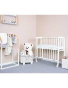 New Baby Patut din lemn cu laterala culisanta 90x40 cm Mateo White