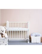 New Baby Patut din lemn cu laterala culisanta 90x40 cm Mateo White
