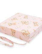 New Baby Pernuta inaltator Bear Pink din spuma poliuretanica husa detasabila din bumbac grosime 8 cm