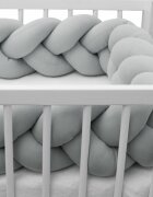 New Baby Protectie laterala pentru patut tip bumper 225 cm grey
