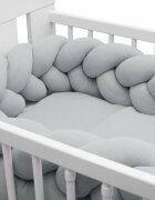 New Baby Protectie laterala pentru patut tip bumper 225 cm grey