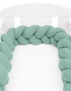 New Baby Protectie laterala pentru patut tip bumper impletit 210 cm Green