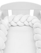 New Baby Protectie laterala pentru patut tip bumper impletit 210 cm White
