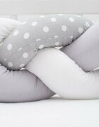 New Baby Protectie laterala pentru patut tip bumper impletit 225 cm GreyWhite