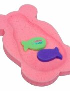 New Baby Reductor din burete pentru baie lungime 58 cm Maxi Bear Pink