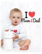 New Baby Saltea de infasat I love mum and dad 50x70 White