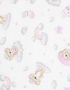 New Baby Saltea patut din spuma cu husa detasabila 120x60x6 cm pink Koala