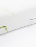 New Baby Saltea pentru patut Classy 120x60x11 cm hrisca-spuma-cocos cu husa detasabila Alb
