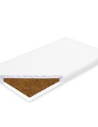New Baby Saltea pentru patut Standard 120x60x7 cm spuma-cocos cu husa detasabila Alb