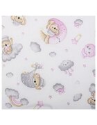 New Baby Salteluta pliabila standard pentru patut din spuma 120x60x5 cm Koala Pink