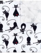New Baby Scutec impermeabil din flanel cu multiple intrebuintari 57x47 cm White with Black Cat