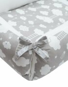 New Baby Set 3 piese baby nest cu paturica si pernuta cu urechi Cloud grey